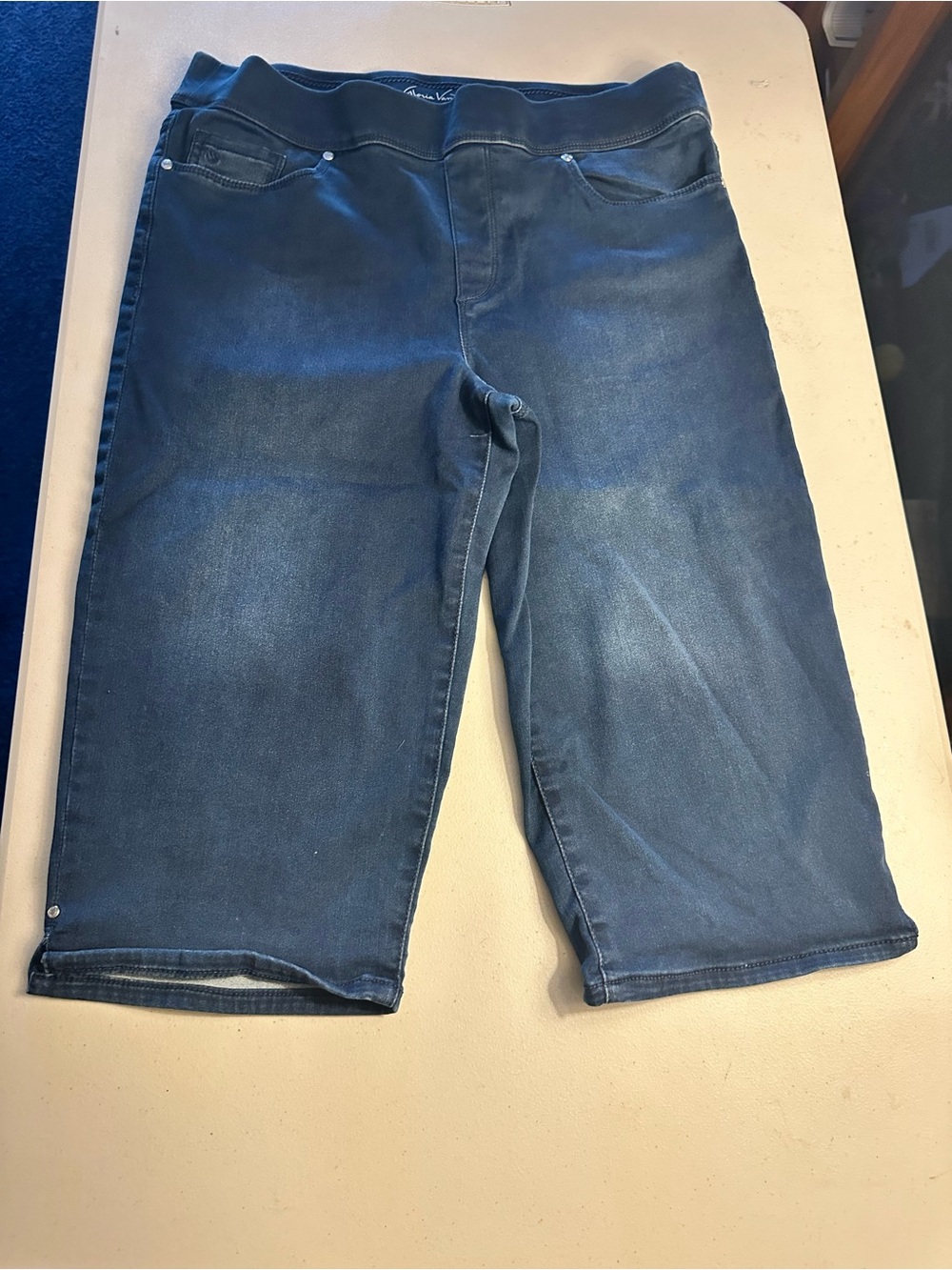 Gloria Vanderbilt Dark Wash Denim Bermuda Shorts Pedal Pushers